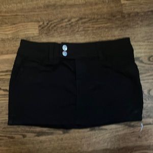 Black mini skirt
